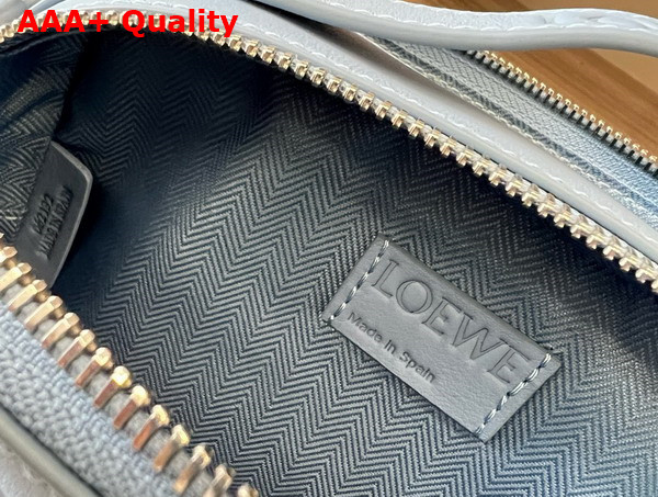 Loewe Mini Crossbody Camera Bag in Sky Blue Satin Calfskin Replica