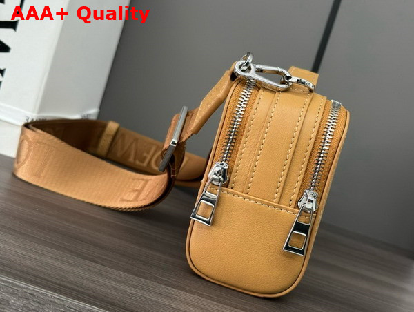Loewe Mini Crossbody Camera Bag in Tan Satin Calfskin Replica