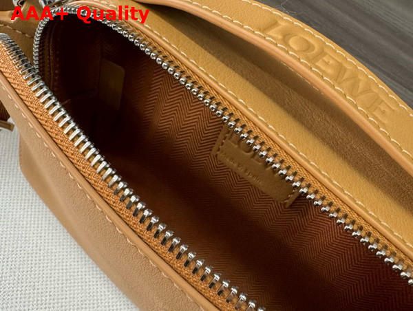 Loewe Mini Crossbody Camera Bag in Tan Satin Calfskin Replica