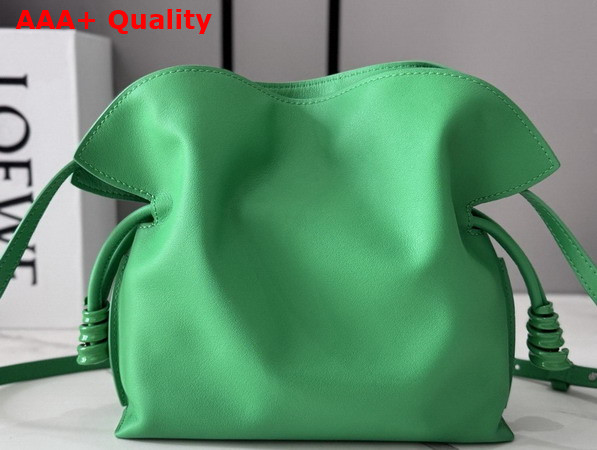 Loewe Mini Flamenco Clutch in Clover Green Nappa Calfskin Replica