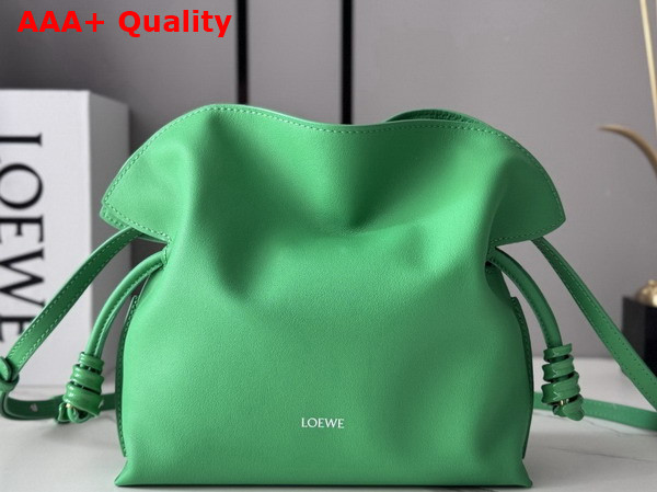 Loewe Mini Flamenco Clutch in Clover Green Nappa Calfskin Replica