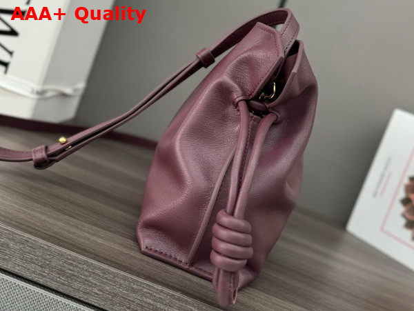 Loewe Mini Flamenco Clutch in Dark Burgundy Nappa Calfskin Replica