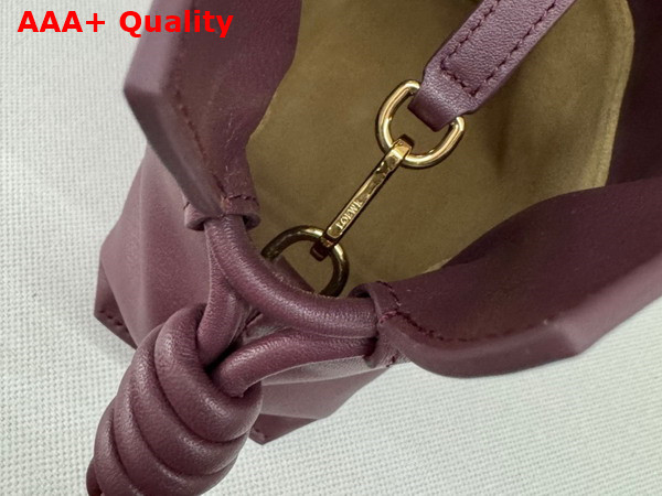 Loewe Mini Flamenco Clutch in Dark Burgundy Nappa Calfskin Replica