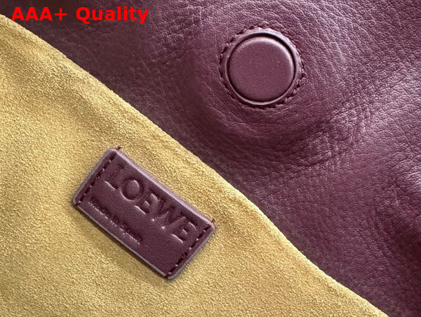 Loewe Mini Flamenco Clutch in Dark Burgundy Nappa Calfskin Replica