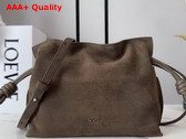 Loewe Mini Flamenco Clutch in Grained Nubuck Tundra Replica