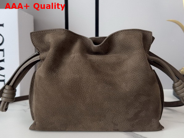 Loewe Mini Flamenco Clutch in Grained Nubuck Tundra Replica