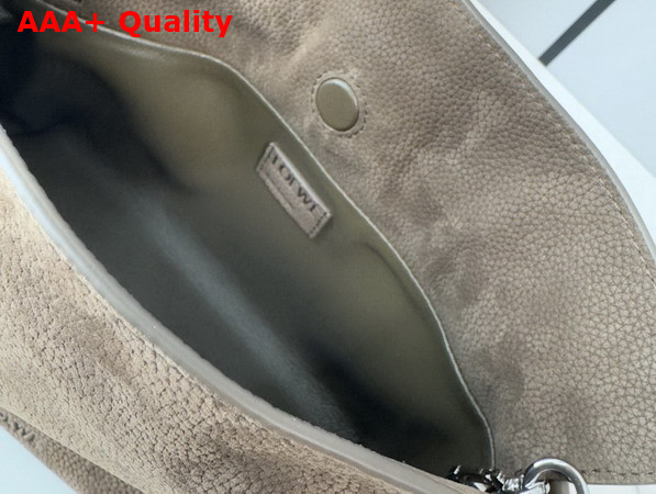 Loewe Mini Flamenco Clutch in Grained Nubuck Tundra Replica