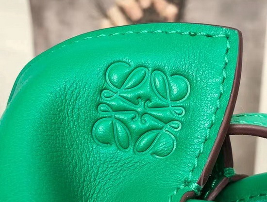 Loewe Mini Flamenco Clutch in Jungle Green Nappa Calfskin Replica