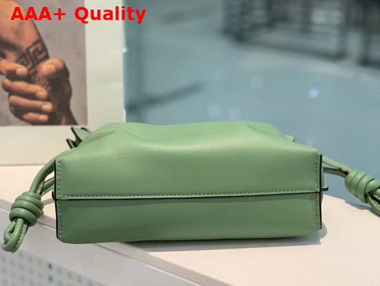 Loewe Mini Flamenco Clutch in Nappa Calfskin Apple Green Replica
