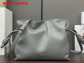 Loewe Mini Flamenco Clutch in Pearl Grey Nappa Calfskin Replica
