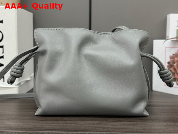 Loewe Mini Flamenco Clutch in Pearl Grey Nappa Calfskin Replica