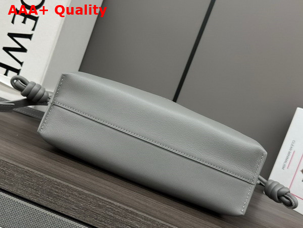 Loewe Mini Flamenco Clutch in Pearl Grey Nappa Calfskin Replica