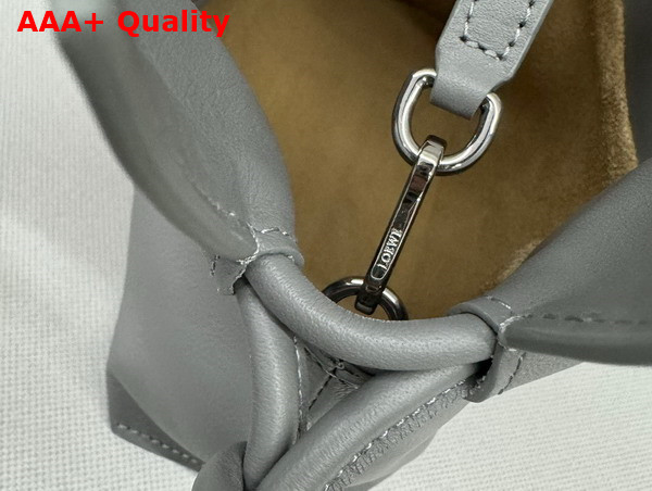 Loewe Mini Flamenco Clutch in Pearl Grey Nappa Calfskin Replica