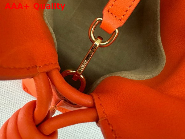 Loewe Mini Flamenco Clutch in Vivid Orange Nappa Calfskin Replica