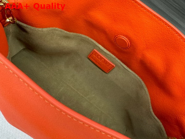 Loewe Mini Flamenco Clutch in Vivid Orange Nappa Calfskin Replica