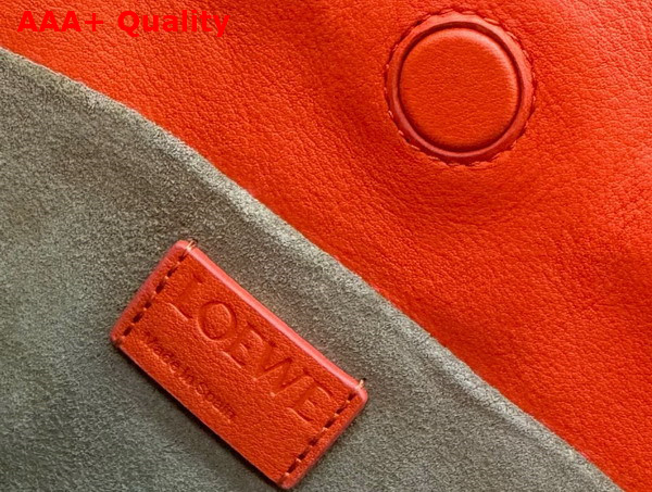 Loewe Mini Flamenco Clutch in Vivid Orange Nappa Calfskin Replica