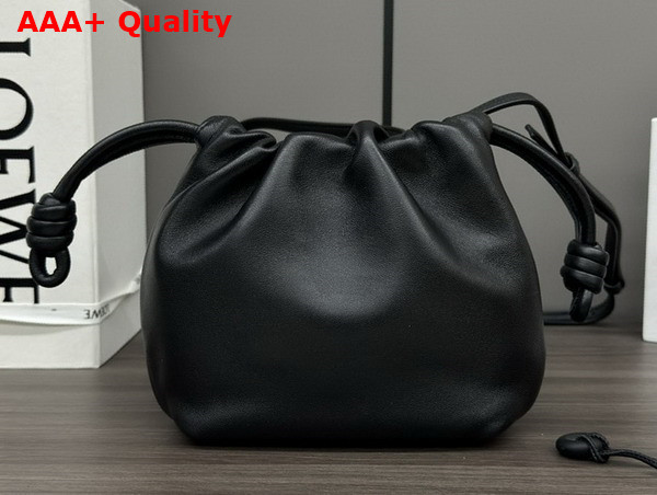 Loewe Mini Flamenco Purse Bag in Black Mellow Nappa Lambskin Replica