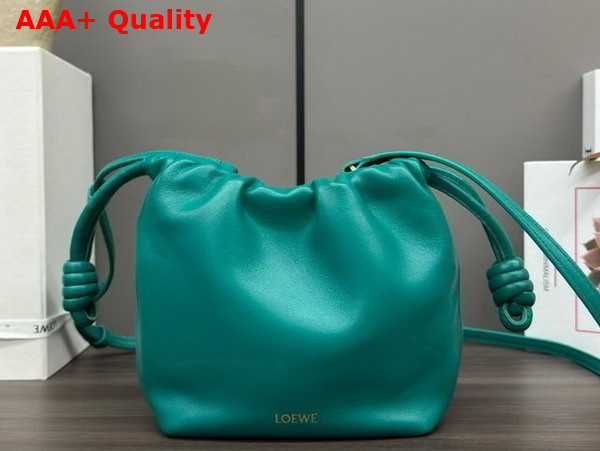 Loewe Mini Flamenco Purse Bag in Emerald Green Mellow Nappa Lambskin Replica