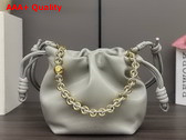 Loewe Mini Flamenco Purse Bag in Mellow Nappa Lambskin Shell Grey Replica