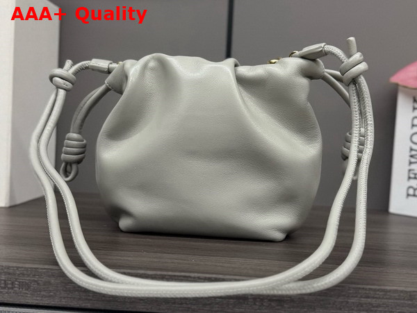 Loewe Mini Flamenco Purse Bag in Mellow Nappa Lambskin Shell Grey Replica