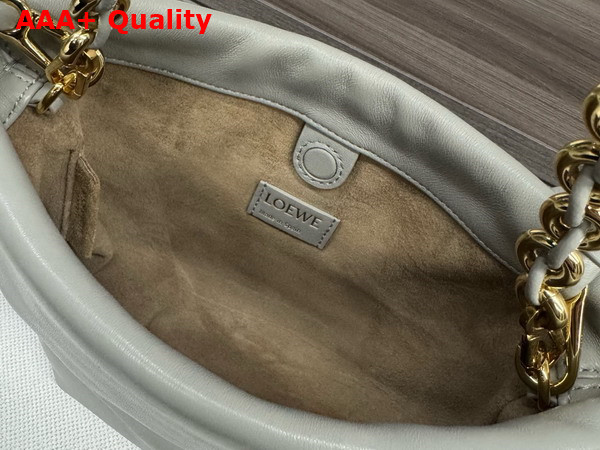 Loewe Mini Flamenco Purse Bag in Mellow Nappa Lambskin Shell Grey Replica