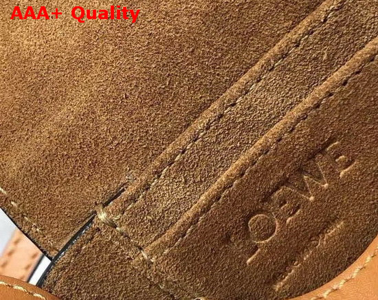 Loewe Mini Gate Bag in Smooth Calfskin Tan Medium Blue Replica