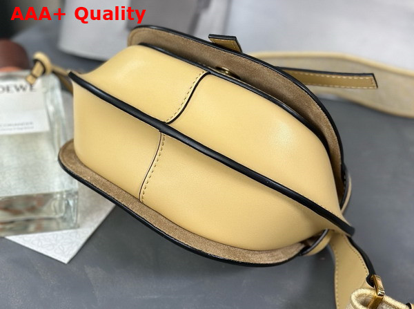Loewe Mini Gate Dual Bag in Dark Butter Soft Calfskin and Jacquard Replica