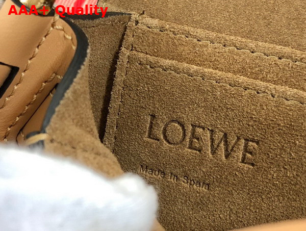 Loewe Mini Gate Dual Bag in Honey Color Soft Calfskin and Jacquard Replica