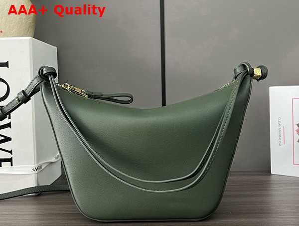 Loewe Mini Hammock Hobo in Dark Green Classic Calfskin Replica