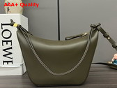 Loewe Mini Hammock Hobo in Dark Khaki Classic Calfskin Replica