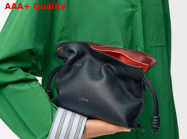 Loewe Mini Layered Flamenco Clutch in Nappa Calfskin Multicolor Deep Navy Replica