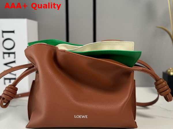Loewe Mini Layered Flamenco Clutch in Nappa Calfskin Multicolor Squirrel Replica