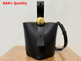 Loewe Mini Pebble Bucket Bag in Black Mellow Calfskin Replica
