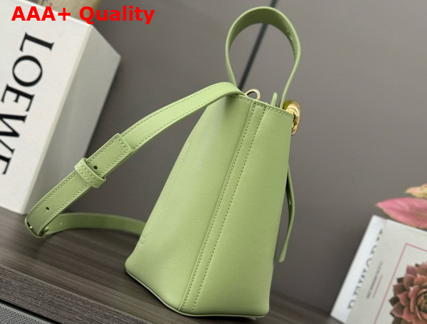 Loewe Mini Pebble Bucket Bag in Light Pear Smooth Calfskin Replica
