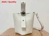 Loewe Mini Pebble Bucket Bag in Soft White Soft Grained Calfskin Replica