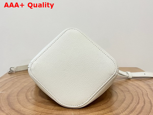 Loewe Mini Pebble Bucket Bag in Soft White Soft Grained Calfskin Replica