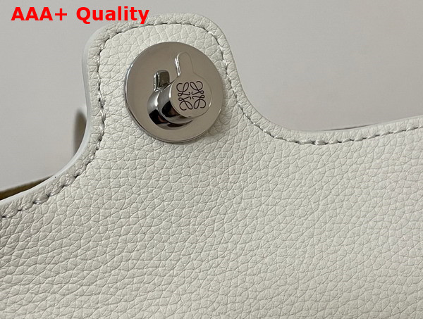 Loewe Mini Pebble Bucket Bag in Soft White Soft Grained Calfskin Replica