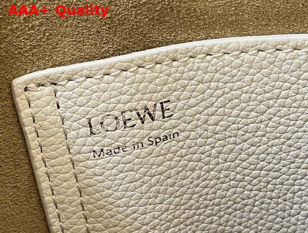 Loewe Mini Pebble Bucket Bag in Soft White Soft Grained Calfskin Replica