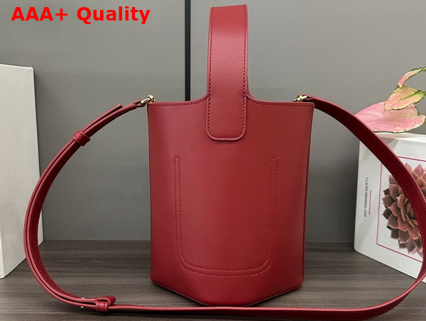 Loewe Mini Pebble Bucket in Burnt Red Smooth Calfskin Replica