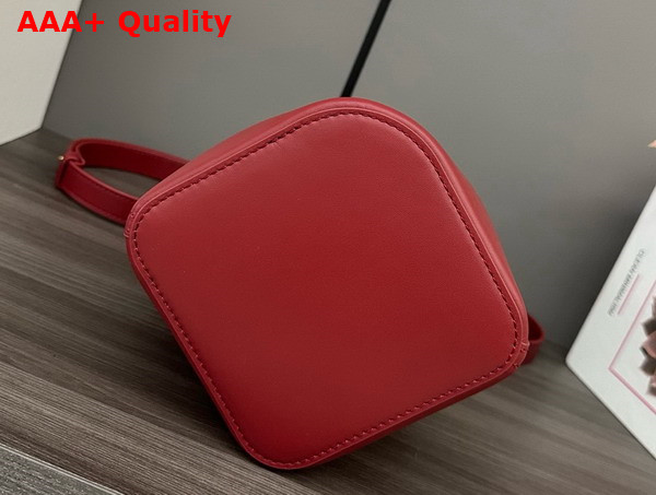 Loewe Mini Pebble Bucket in Burnt Red Smooth Calfskin Replica