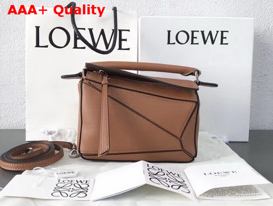 Loewe Mini Puzzle Bag Tan Classic Calf Leather Replica