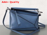 Loewe Mini Puzzle Bag Varsity Blue Classic Calf Leather Replica