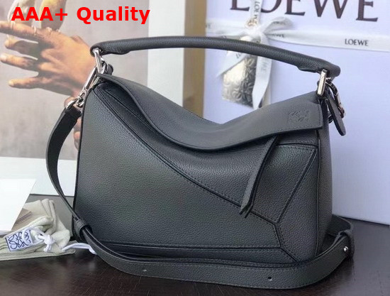 Loewe Mini Puzzle Bag in Anthracite Soft Grained Calfskin Replica