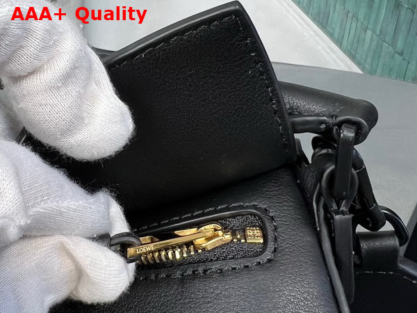 Loewe Mini Puzzle Bag in Black Satin Calfskin Replica