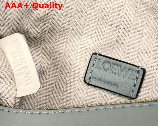 Loewe Mini Puzzle Bag in Classic Calfskin Ash Grey Marble Green Replica