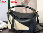 Loewe Mini Puzzle Bag in Classic Calfskin Black Angora Replica