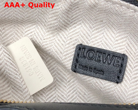 Loewe Mini Puzzle Bag in Classic Calfskin Black Angora Replica