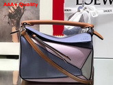Loewe Mini Puzzle Bag in Classic Calfskin Blueberry Kaolin Replica