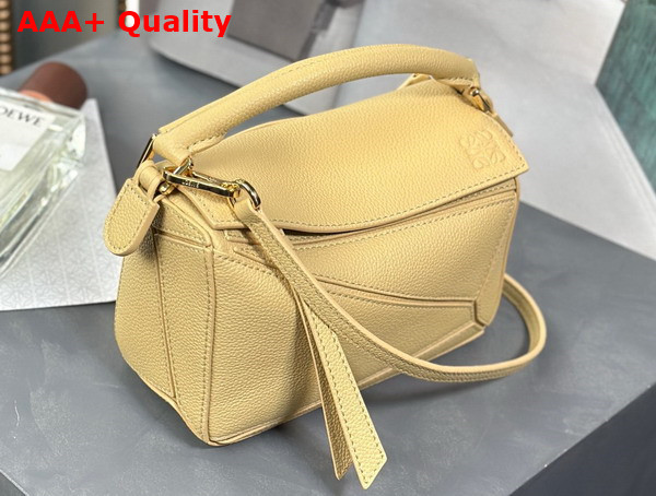Loewe Mini Puzzle Bag in Dark Butter Soft Grained Calfskin Replica