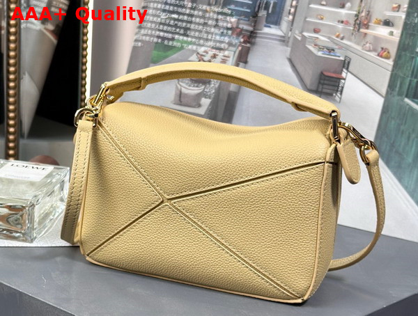 Loewe Mini Puzzle Bag in Dark Butter Soft Grained Calfskin Replica